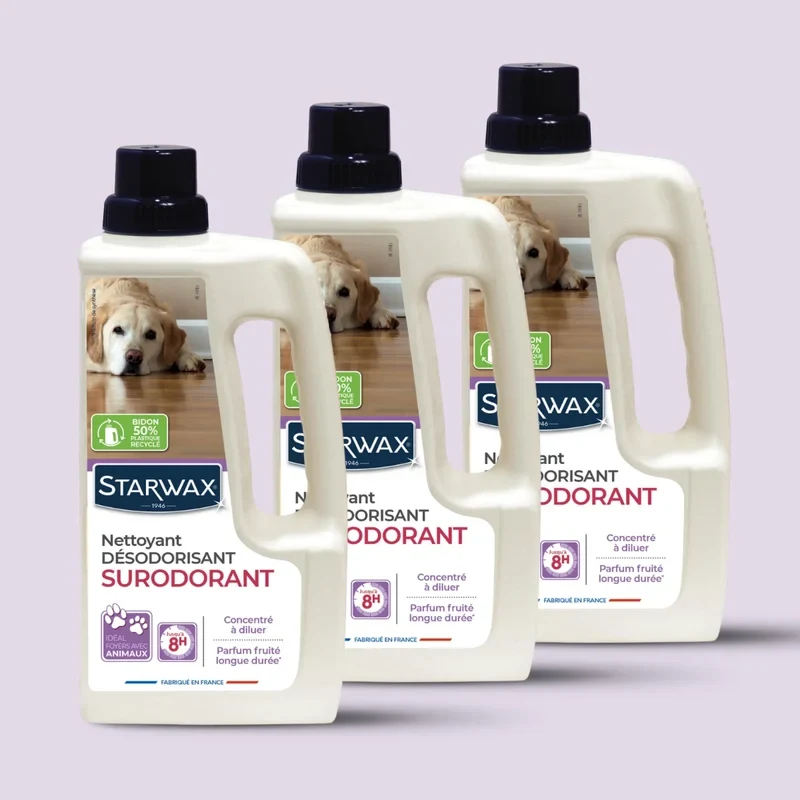 Lot de 3 Nettoyant désodorisant surodorant 3 x 1L