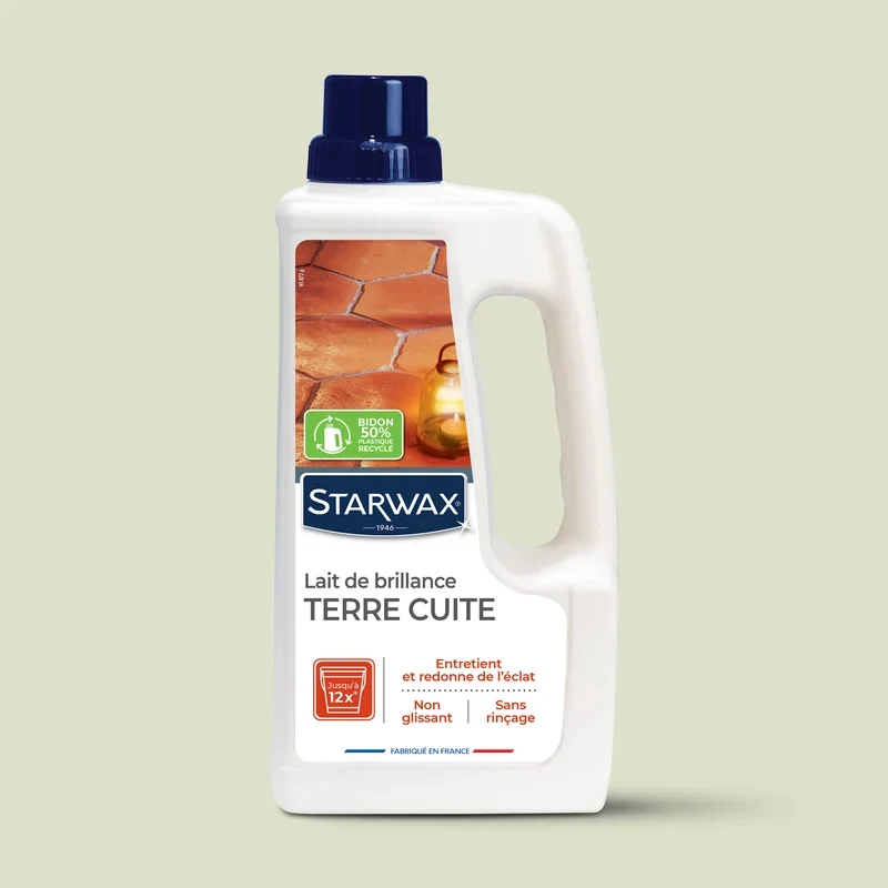 Lait de brillance pour tomettes et terres cuites 1L