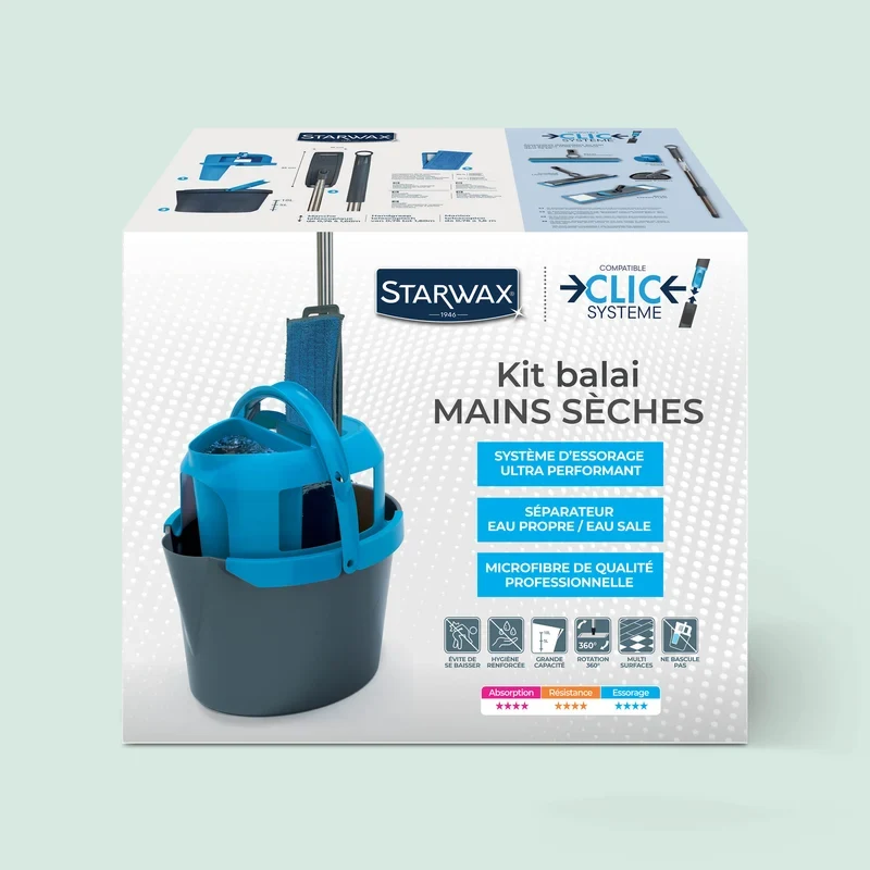 Kit balai mains sèche Clic système X1